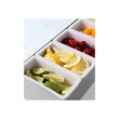 Cutie ingrediente bar / pizza, 5 compartimente, 375x140x(H)90 mm, capac transparent, Hendi