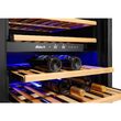 Dulap frigorific pentru vin cu reglare temperatura in 2 zone, 72 sticle,Hendi 232 litri, 220-240V/90W, 595x605x(H)1225 mm