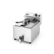 Friteuza electrica profesionala, Hendi Mastercook cu robinet scurgere ulei, Inox, 8 lt, 3500 W, temperatura reglabila pana la 195 gr C, termostat, 515x300x(H)345 mm