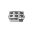 Aragaz electric Hendi Kitchen Line cu 6 plite si cuptor convectie 18.6W GN1/1, Inox, 1200x700x (H) 900 mm