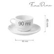 Ceasca cu farfurie Bianco 90 ml, Fine Dine, Alb