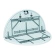 Masa pliabila tip valiza, pentru bucatarie sau bufet, 1500x(h)740 mm, blat polietilena, Hendi