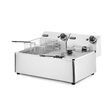 Friteuza electrica profesionala 2x6 litri 2x3300 W, termostat 0-190 gr C, corp inox, Hendi Blue Line, 550x430x(H)290 mm