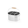 Set rustic tacamuri si servetele, Hendi, tip galeata, 245x167x(H)132, otel galvanizat