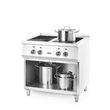 Masina de gatit cu inductie, 4 arzatoare, spatiu depozitare,17000 W,Hendi, 800x700x(H)870mm