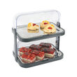 Set 2 tavi servire suprapuse pe 2 nivele cu 4 elementi racire si capace rolltop, Hendi, 44x32x(H)44 mm.