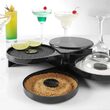 Set decorare margine pahare cocktail cu 3 zone pt zahar, sare si lime - - 200x160x(H)75 mm - plastic ABS - Hendi
