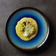 Farfurie Fine Dine, colectia Lazur, diametru 207 mm, portelan decorat manual