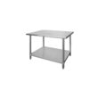 Masa de lucru centrala cu polita, Hendi, inox, 1800x600x(H)850 mm, blat de lucru si polita inferioara ranforsate