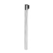 Stalp de delimitare, acces sau ghidare cu banda retractabila neagra, finisaj tip oglinda Hendi, Inox, diametru baza 360 mm, inaltime stalp 1010 mm