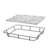 Cos servire pentru paine cu suport metalic Hendi, 400x300x(H)50 mm, Negru