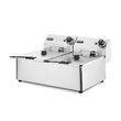 Friteuza electrica profesionala 2x6 litri 2x3300 W, termostat 0-190 gr C, corp inox, Hendi Blue Line, 550x430x(H)290 mm