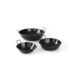 Tigaie adanca paella cu 2 manere, otel emailat, 17 cm diametru x 4 cm inaltime , Hendi, potrivita si pentru servire