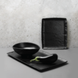 Platou melaminat negru , Rock,  Fine Dine GN 1/1, 530x325mm