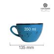 Ceasca de cappuccino albastra, 350 ml