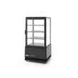 Vitrina rece pt prezentare, Negru, 68 lt, interval temp 2-6 gr C, 170 W, 3 rafturi reglabile pe inaltime, ARKTIC by Hendi, 452x406x(H)891 mm, Clasa energetica C