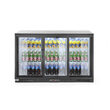 Vitrina frigorifica de prezentare 3 usi glisante interval temperatura 2/10?C, 300 W, corp inox, ARKTIC by Hendi, 1335x500x(h)900 mm 338 Litri, Clasa energetica E