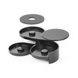 Set decorare margine pahare cocktail cu 3 zone pt zahar, sare si lime - - 200x160x(H)75 mm - plastic ABS - Hendi