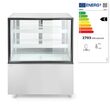 Vitrina frigorifica de prezentare interval temp. 2/6?C, corp inox, 300 litri, 480 W ARKTIC by Hendi, 915x675x(H)1210 mm, Clasa energetica C