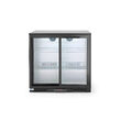 Vitrina frigorifica de prezentare usi glisante interval temp. 2/10?C, 220 W, corp inox, ARKTIC by Hendi, 900x500x(H)900 mm 198 Litri, Clasa energetica E