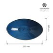 Farfurie de servire albastra barcuta, 250x160 mm