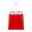 Dispenser de sos cu pompa,Hendi 2.5 L, rosu, 230x210x(H)250 mm