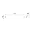 Bagheta LED Loira, 20W, alb-crom-opal - ACB Iluminacion