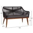Set canapea din aluminiu cu doua locuri Bamboo Look
