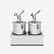 Dispenser sosuri dublu, din inox, 2 x 4.5L, KD-001-2