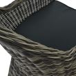 Scaun aluminiu cu manere Rattan