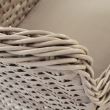 Scaun aluminiu cu manere Rattan bej
