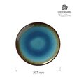 Farfurie Fine Dine, colectia Lazur, diametru 207 mm, portelan decorat manual