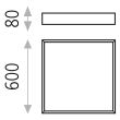 Plafoniera LED Munich 60 cm, neagra - ACB Iluminacion