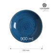 Farfurie adanca albastra, 230 mm, 900 ml