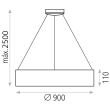 Pendul LED Dilga 90 cm, alb - ACB Iluminacion