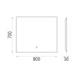 Oglinda cu LED Estela, 50W, senzor touch - ACB Iluminacion
