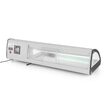 Vitrina sushi, 63 lt, pt 5 tavi GN1/3, interval temp 0-6 gr C, 160 W, geamuri glisante, corp inox, ARKTIC by Hendi, 1307x450x(H)330 mm