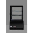 Vitrina rece pt prezentare, neagra, 58 lt, interval temp. 2-6 gr C, 170 W, 2 rafturi reglabile pe inaltime, ARKTIC by Hendi, 452x406x(H)816 mm, Clasa energetica C