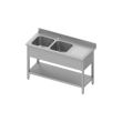 Chiuvetă profesională cu doua cuve din inox - Gama 600
