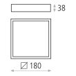 Plafoniera LED Sky Box 18 cm - ACB Iluminacion