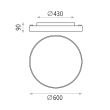 Plafoniera LED Lisboa 60 cm, alba - ACB Iluminacion