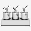 Dispenser sosuri triplu, din inox, 3 x 4.5L, KD-001-3, Kalando