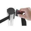 Stalp de delimitare cu banda retractabila Hendi, argintiu, finisaj tip oglinda, inox, ø64x935mm – BAZA NU ESTE INCLUSA