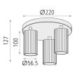 Plafoniera rotunda Modrian 3L - ACB Iluminacion
