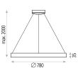 Pendul LED Grace 78 cm, alb - ACB Iluminacion