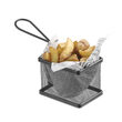 Cos servire tip mini-fry, pentru servire snacks , cartofi prajiti, inox, 255x135x(h)45 mm, Hendi
