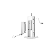 Aparat umplut carnati profesional, capacitate 5 kg, Hendi Profi Line, inox, 4 palnii incluse