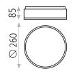 Plafoniera Dins, 26cm, neagra - ACB Iluminacion