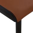 Scaun din piele cu picioare metalice