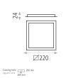 Spot fix LED incastrat Niga, 22W, alb, patrat, IP20 - ACB Iluminacion